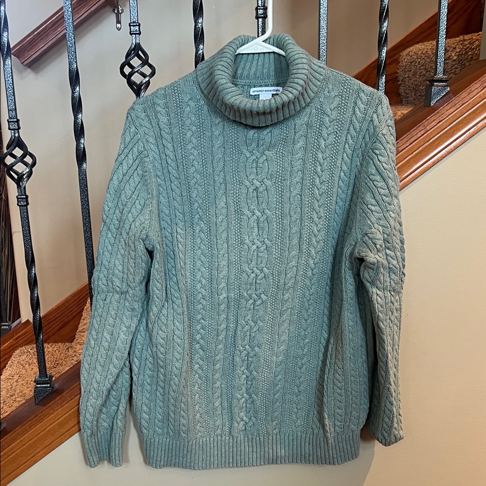 Amazon Essentials Sage Ribbed Knit Sweater